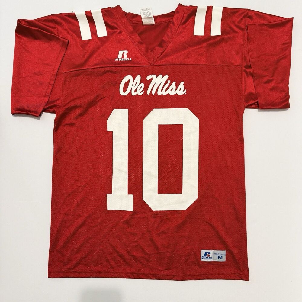 Russell Athletics Eli Manning #10 Ole Miss Rebels NCAA Jersey Men’s Medium Red